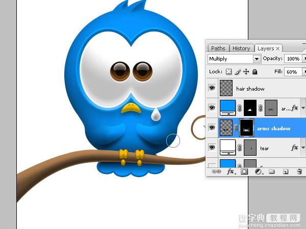 Photoshop打造Twitter可爱蓝色小鸟图标62