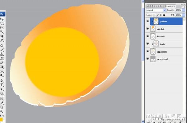 Photoshop制作一个非常逼真的破碎鸡蛋效果16