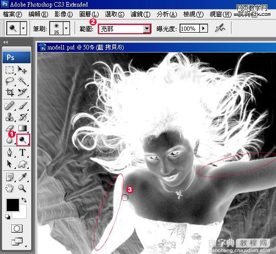 Photoshop 抠图教程 背景复杂的飞扬的发丝4