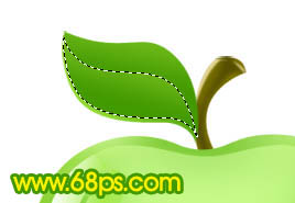 ps 绘制一个简单的绿色晶莹剔透的水晶苹果图标30