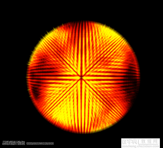 Photoshop巧用滤镜制作燃烧效果的放射球效果图21
