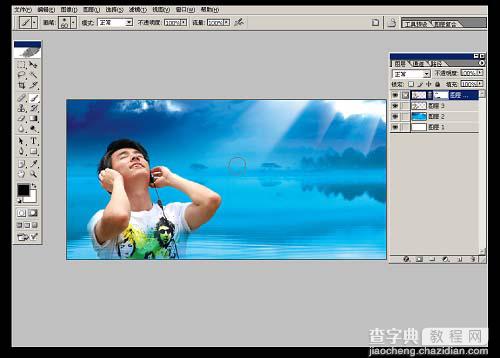 Photoshop 漂亮的蓝色音乐海报8