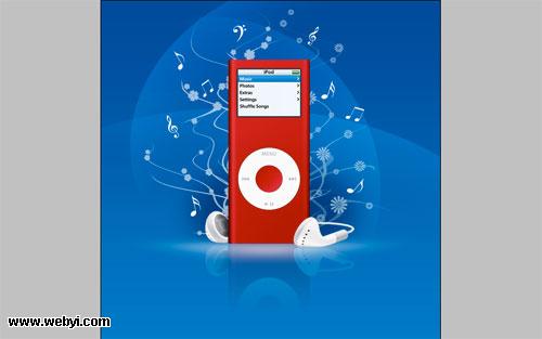 Photoshop 简洁时尚的Ipod平面广告27