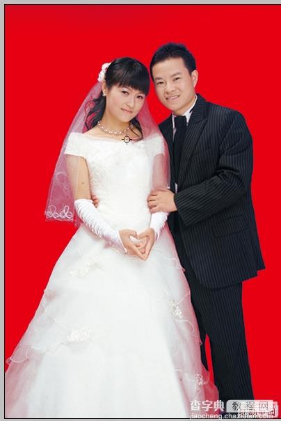 Photoshop简单背景的婚纱照抠图教程14