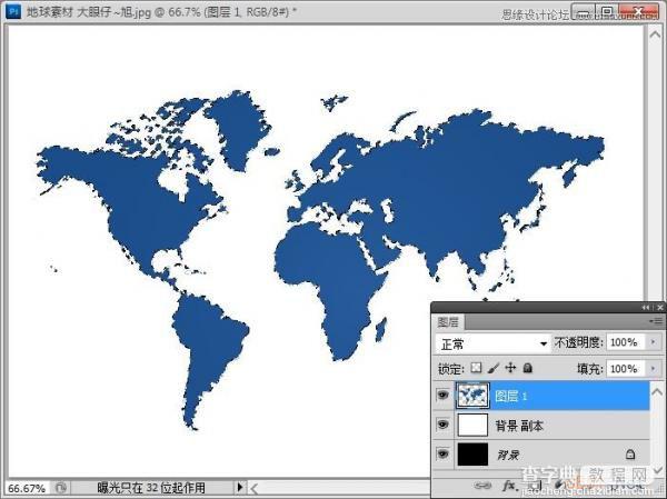 用Photoshop CS5制作转动的3D地球动画6