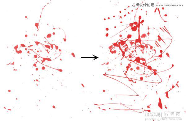 Photoshop纯手工创建高清晰血迹喷溅效果笔刷教程16
