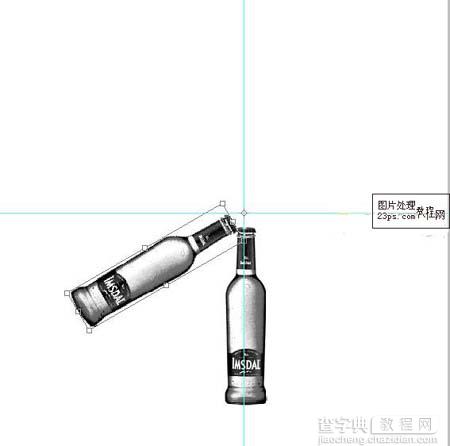 photoshop 利用酒瓶制作创意的雪花图案10