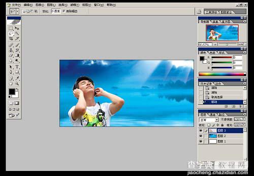 Photoshop 漂亮的蓝色音乐海报6