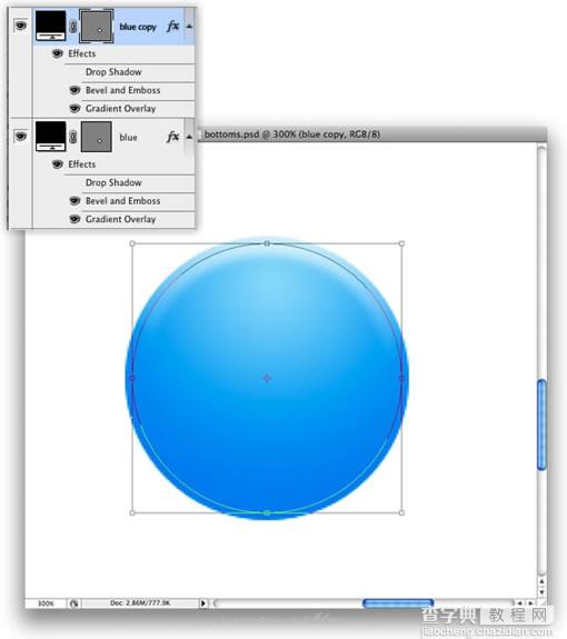 PS简单制作漂亮3D效果的按钮和图标4