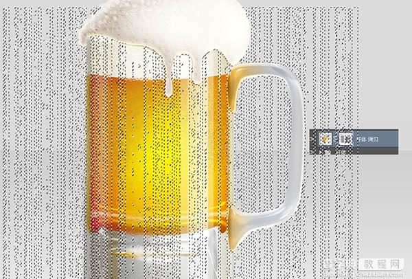 Photoshop制作一杯溢出泡沫的啤酒杯96