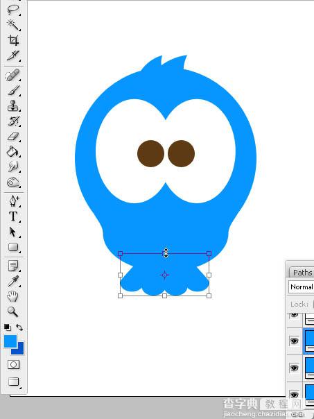 Photoshop打造Twitter可爱蓝色小鸟图标10