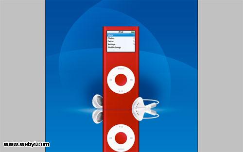 Photoshop 简洁时尚的Ipod平面广告18