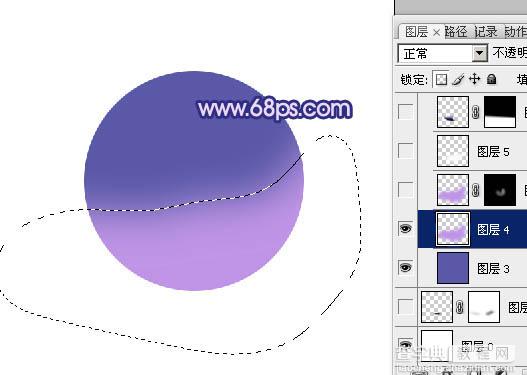 Photoshop制作出光感漂亮的紫色立体水晶球4