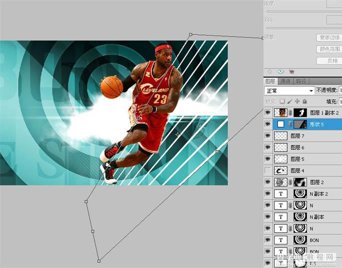 Photoshop制作精彩的篮球球星海报实例教程52