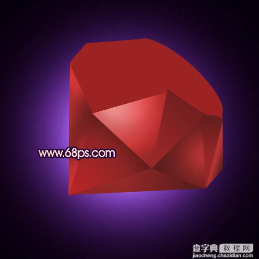 Photoshop打造一颗漂亮的红色钻石12