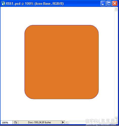 通过Photoshop打造精致的橙色立体订阅图标2
