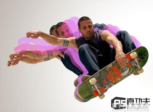 Photoshop 绚丽动感的滑板运动海报12