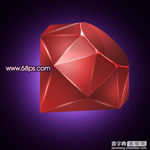 Photoshop打造一颗漂亮的红色钻石24