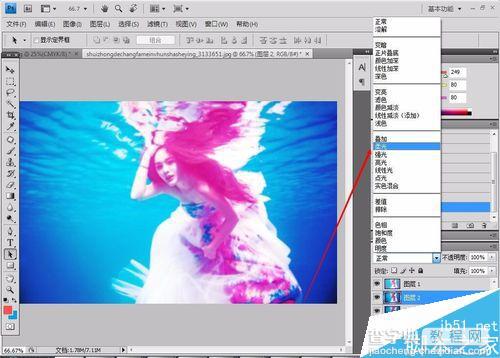 用PS制作唯美的水下人像特效21