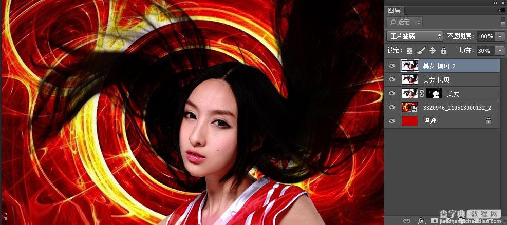 photoshop发丝抠图教程：美女人像头发丝抠图处理技巧8