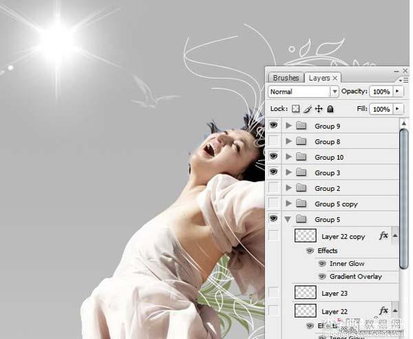 photoshop 打造一张绝美的真人插画38