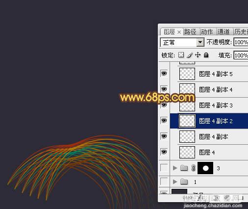 Photoshop制作出类似编织效果的抽象光束立体图形10