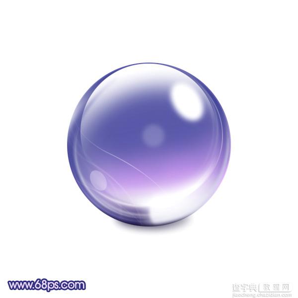 Photoshop制作出光感漂亮的紫色立体水晶球1