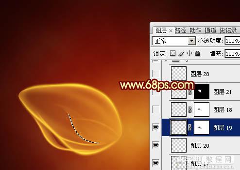 Photoshop打造出一朵漂亮的红色透明火焰花朵28