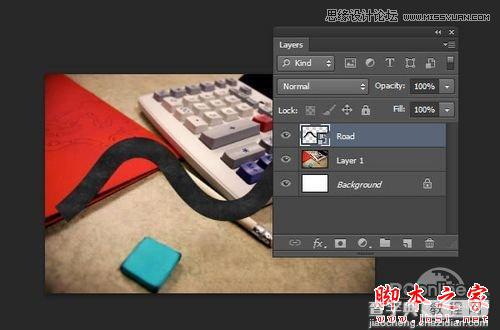 Photoshop CS6设计制作桌面上的创意跑道25