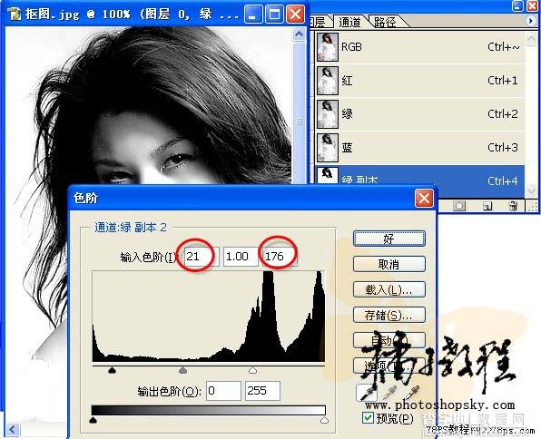 Photoshop下使用通道抠图的方法7