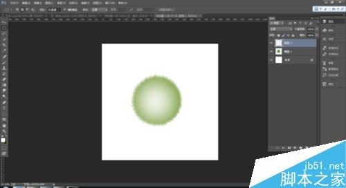 PS绘制一个毛茸茸的草绿色小球16