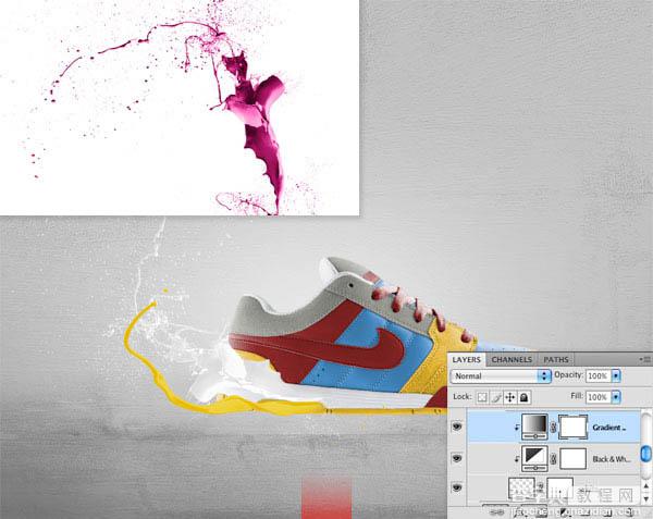 Photoshop打造完美的流体艺术运动鞋海报18