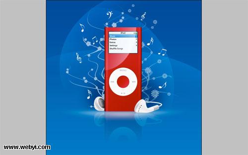 Photoshop 简洁时尚的Ipod平面广告29