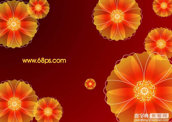 Photoshop 非常可爱的红色花朵壁纸20