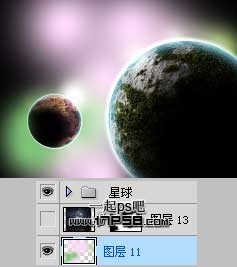 Photoshop打造一幅唯美的宇宙星球图15