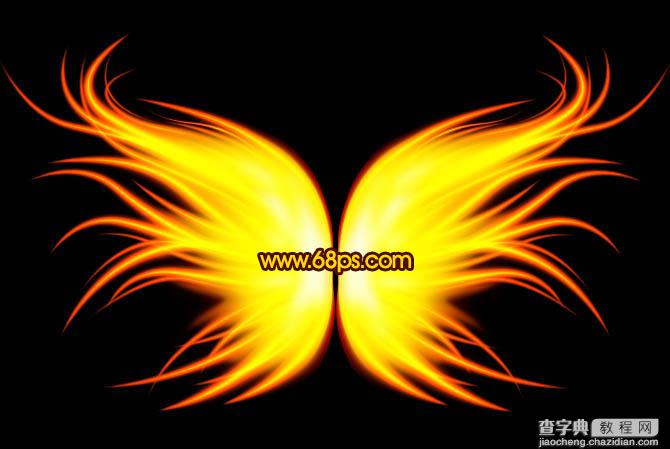 Photoshop将给美女图片打造出绚丽梦幻的火焰光束翅膀效果23