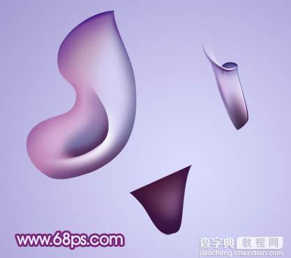 Photoshop设计制作出漂亮的紫色3D马蹄莲花朵17