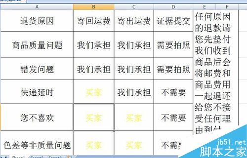 用ps结合excel制作出复制淘宝售后服务表格8