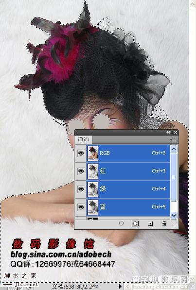 photoshop 抠图(通道)实例6