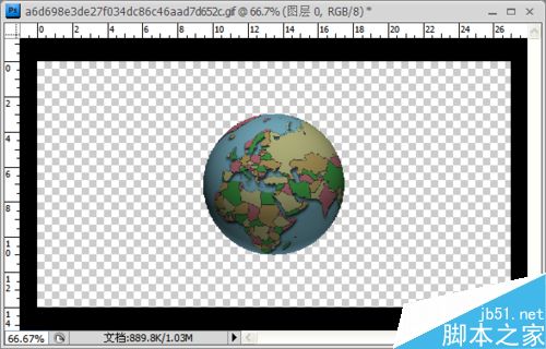 PS制作地球旋转的3D动态效果5