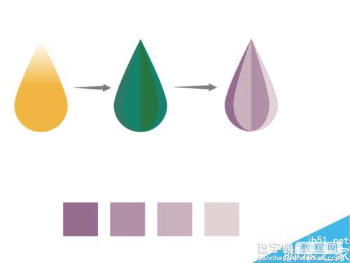 PS制作漂亮的折纸效果的云朵雨滴图案15