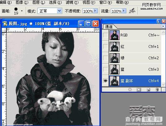 photoshop快速使用通道抠图的详细动态演示4