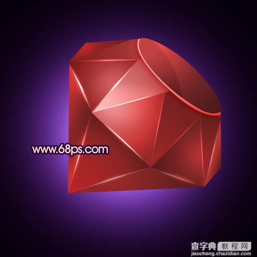 Photoshop打造一颗漂亮的红色钻石23