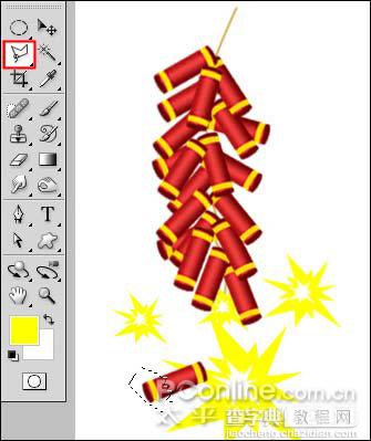 Photoshop 制作漂亮的贺岁炮竹23