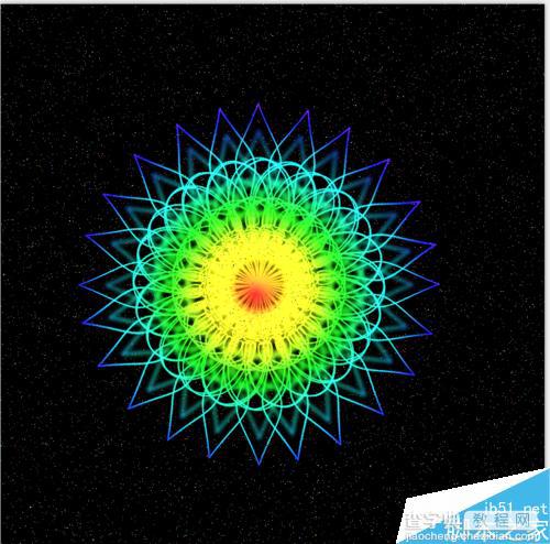 ps简单制作漂亮闪烁绚丽的花16