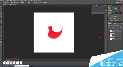 PS简单制作小鸭变颜色的GIF小动画10