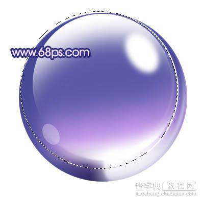 Photoshop制作出光感漂亮的紫色立体水晶球20