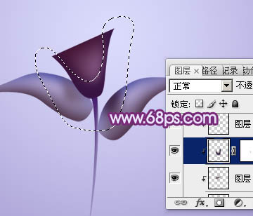 Photoshop设计制作出漂亮的紫色3D马蹄莲花朵21