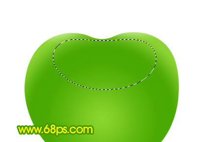 ps 绘制一个简单的绿色晶莹剔透的水晶苹果图标7