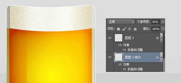 Photoshop制作一杯溢出泡沫的啤酒杯28
